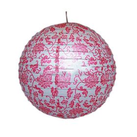 [Red flowers]Chinese/Japanese Style Decorative Hanging lantern Paper Lantern16"