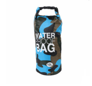 Camouflage waterproof bucket bag beach bag waterproof bucket bag outdoor drifting waterproof bag waterproof bag (Option: Light blue-15L)