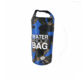 Camouflage waterproof bucket bag beach bag waterproof bucket bag outdoor drifting waterproof bag waterproof bag (Option: Dark blue-20L)