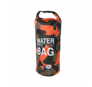 Camouflage waterproof bucket bag beach bag waterproof bucket bag outdoor drifting waterproof bag waterproof bag (Option: Orange-5L)