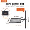 VEVOR Swivel Campfire Grill, Fire Pit Grill Grate over Fire Pits, Heavy Duty Steel Grill Grates, 360° Adjustable Open Fire Outdoor Cooking Equipment